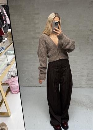 Fluffy knit cardigan Pine Bark ROTATE By Birger Christensen 